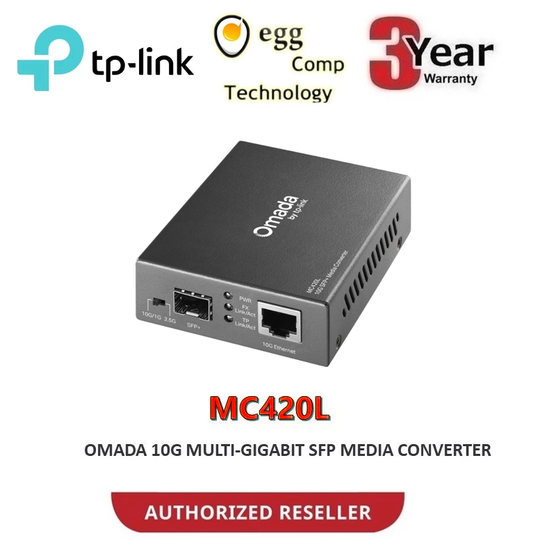 TP LINK MC420L OMADA 10G MULTI GIGABIT SFP MEDIA CONVERTER