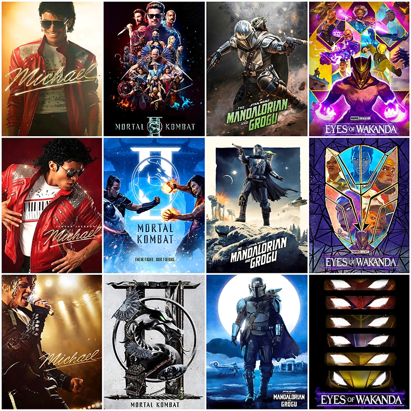 แม่เหล็กติดตู้เย็น Michael, Mortal Combat II, Mandalorian & Grogu, Eyes Of Wakanda (06)