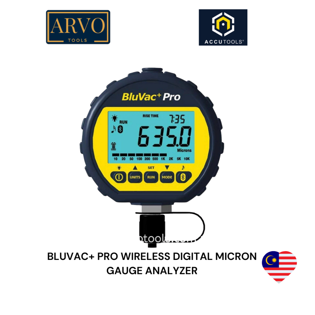 ACCUTOOLS BLUVAC+ PRO WIRELESS DIGITAL MICRON GAUGE ANALYZER