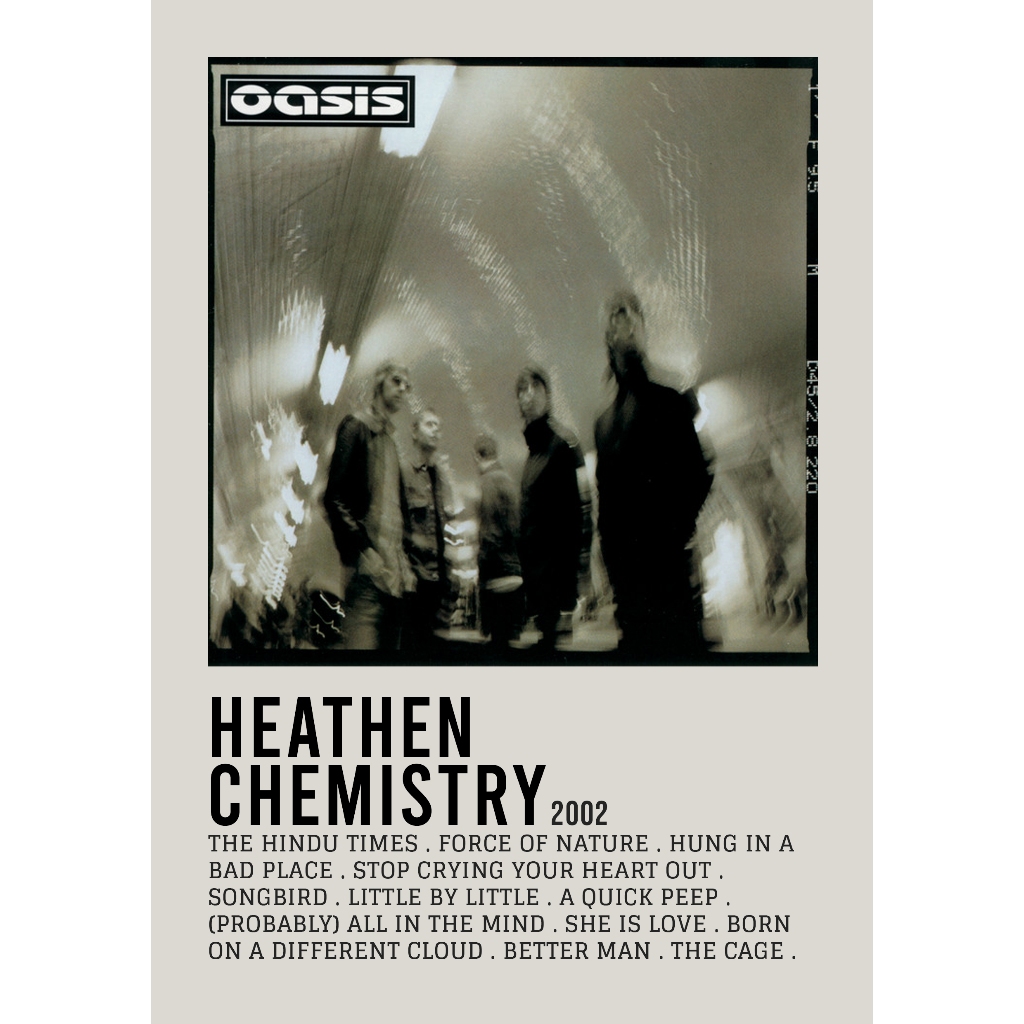 อัลบั้มปกโปสเตอร์ Heathen Chemistry โดย Oasis