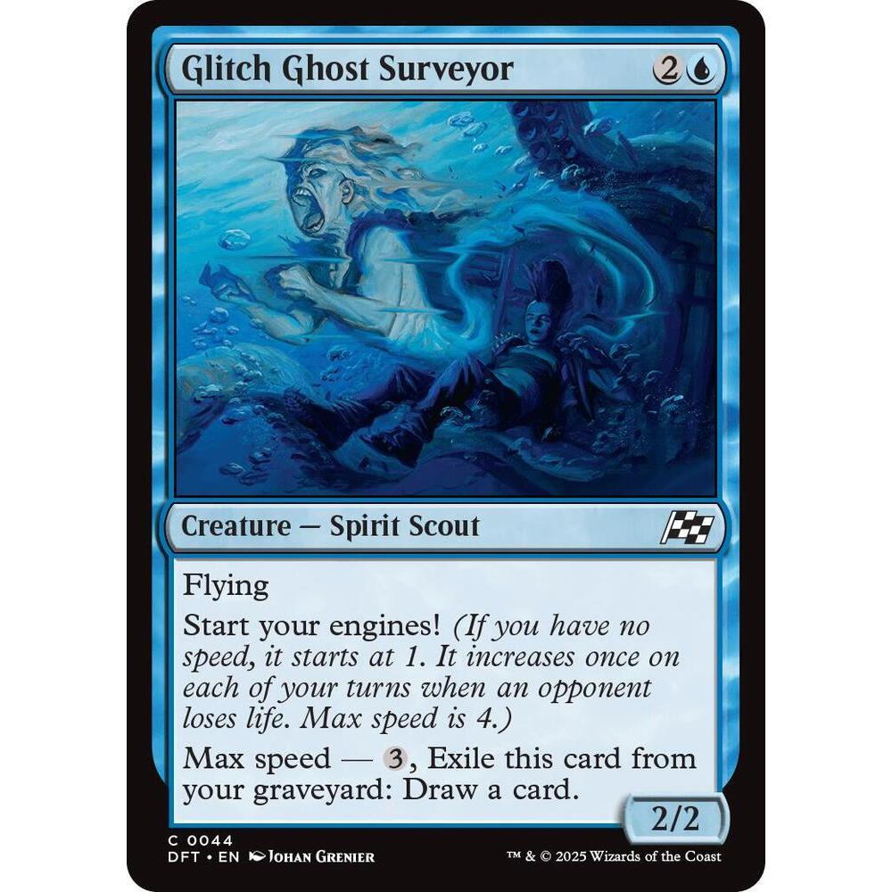 MTG: (DFT) C 044 - Glitch Ghost Surveyor การ์ดเดี่ยว Aetherdrift