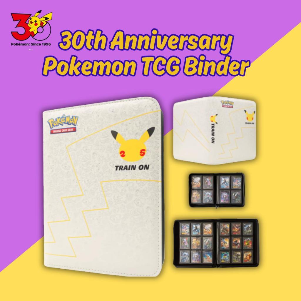 Pokemon TCG Card Binder 30th Anniversary l 4-Pocket Card Binder Collection 9-Pocket Card Binder Top 