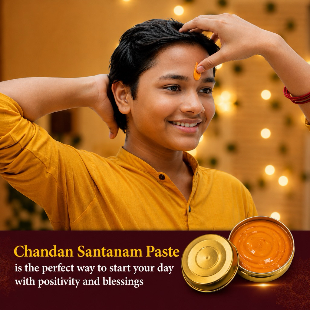 Chandan Santanam Paste น้ําพริกทิลักษณ์ไม้จันทน์แบบดั้งเดิมสําหรับใช้สวดมนต์และวัดทุกวัน