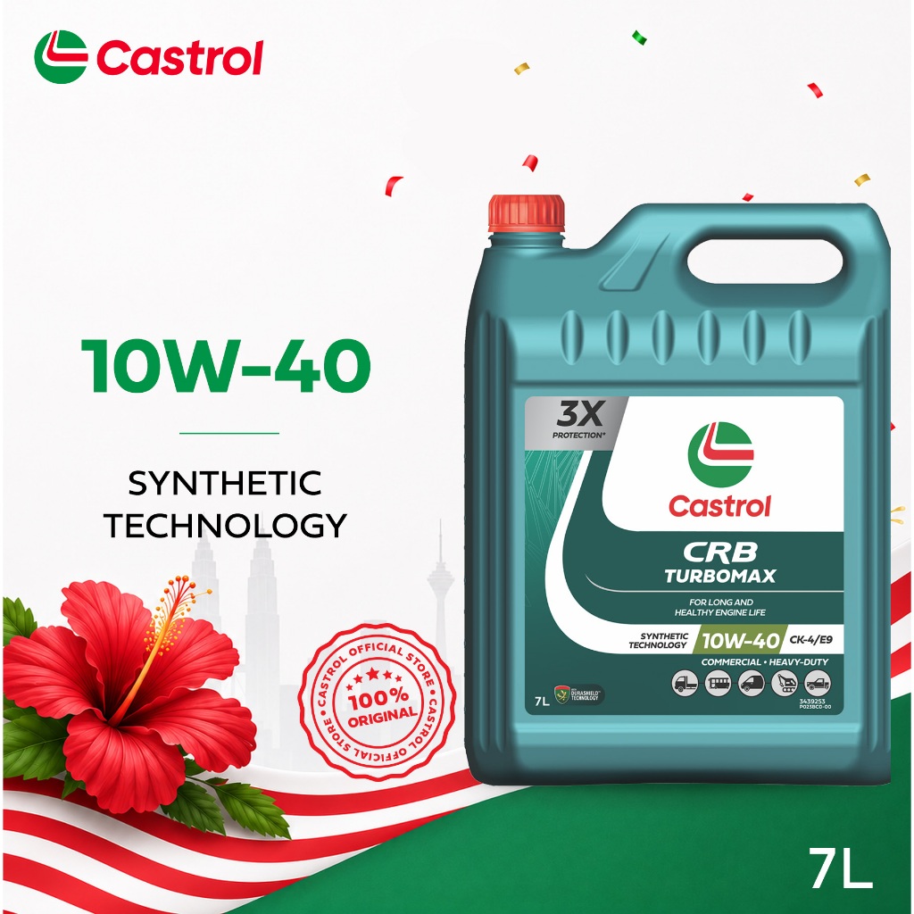 Castrol CRB Turbomax 10W-40 (7L) CK-4/E9 น้ํามันเครื่องดีเซล Heavy Duty เชิงพาณิชย์