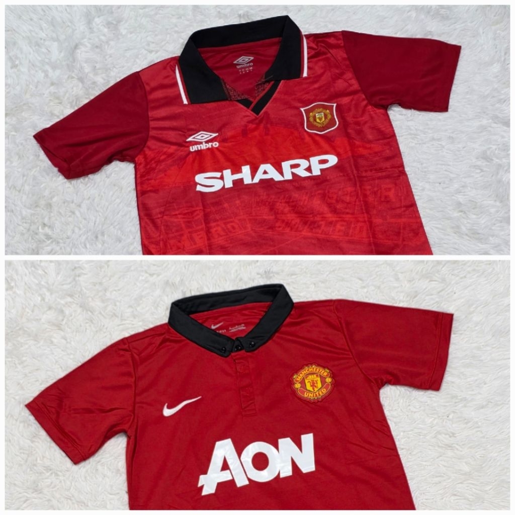 Jersi MU Manchester Unite Jersey Home Retro 1992/94 Jersey S-XL