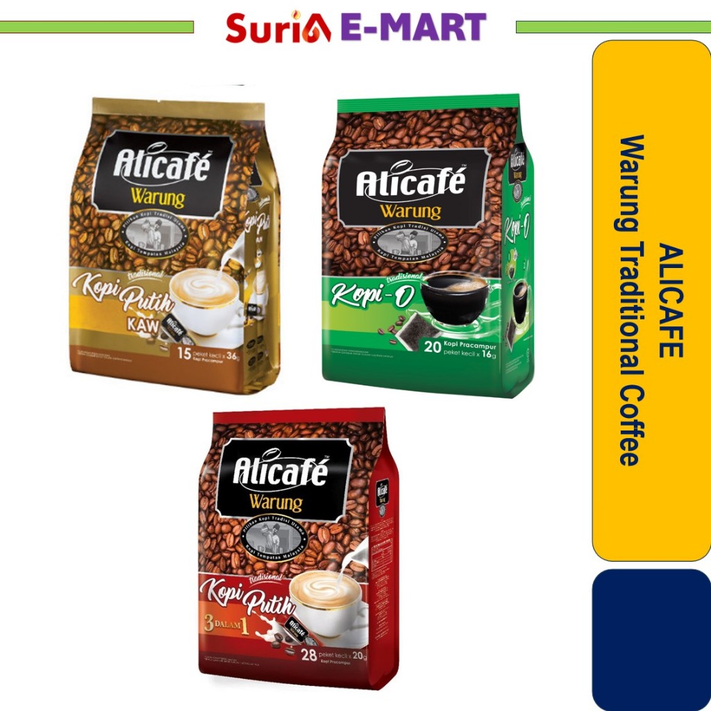 Alicafe Warung Traditional Coffee 3in1 Kopi O/Kopi Putih KAW/กาแฟขาว