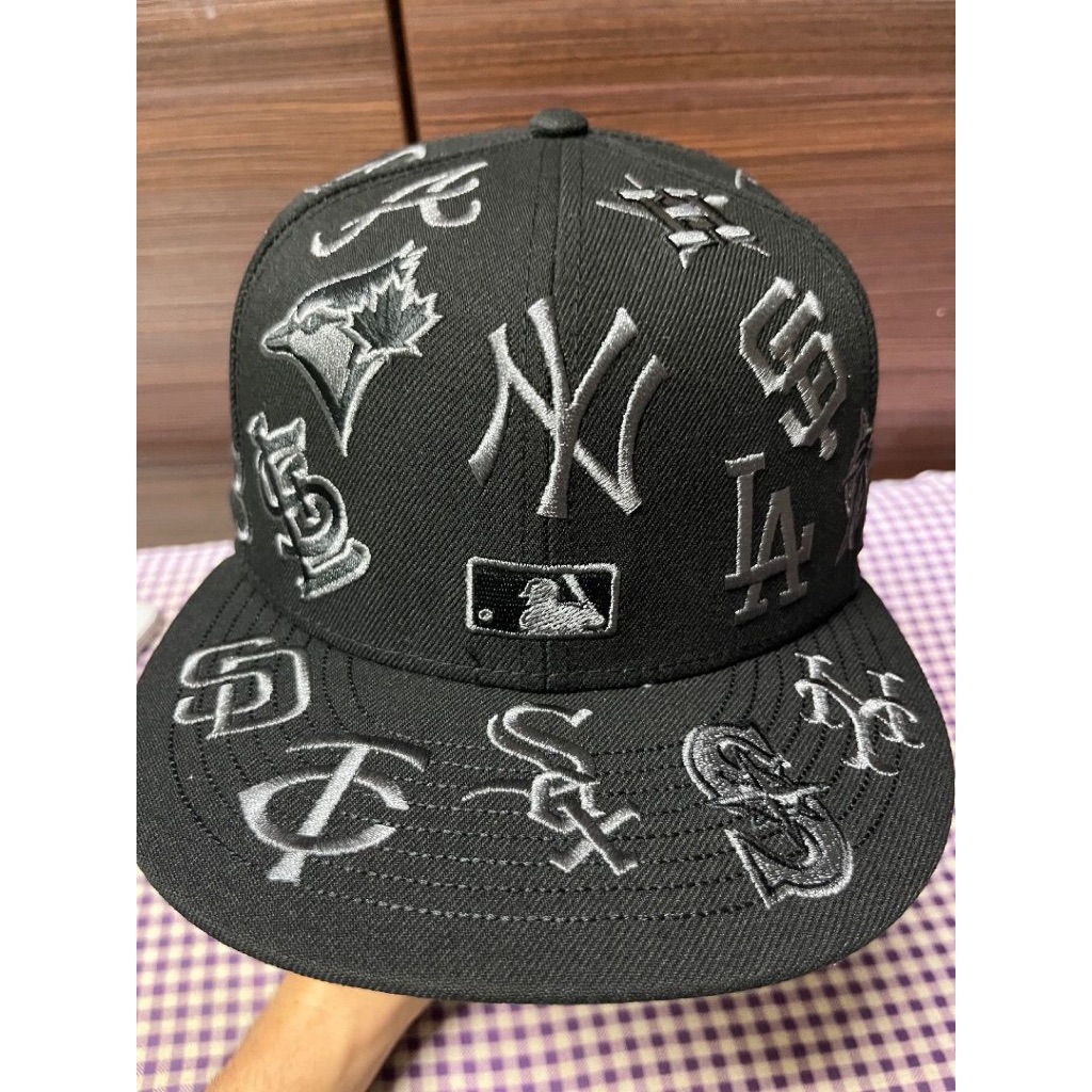 NE 5950 Stealth 7 3/8 MLB All Over เบสบอลหมวกปรับ Snapback