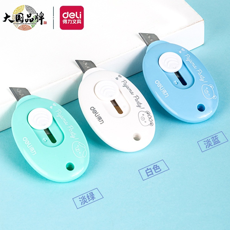 Deli Mini Cutter NO 2087/Cutter Kecil, Safety Lock, Retractable