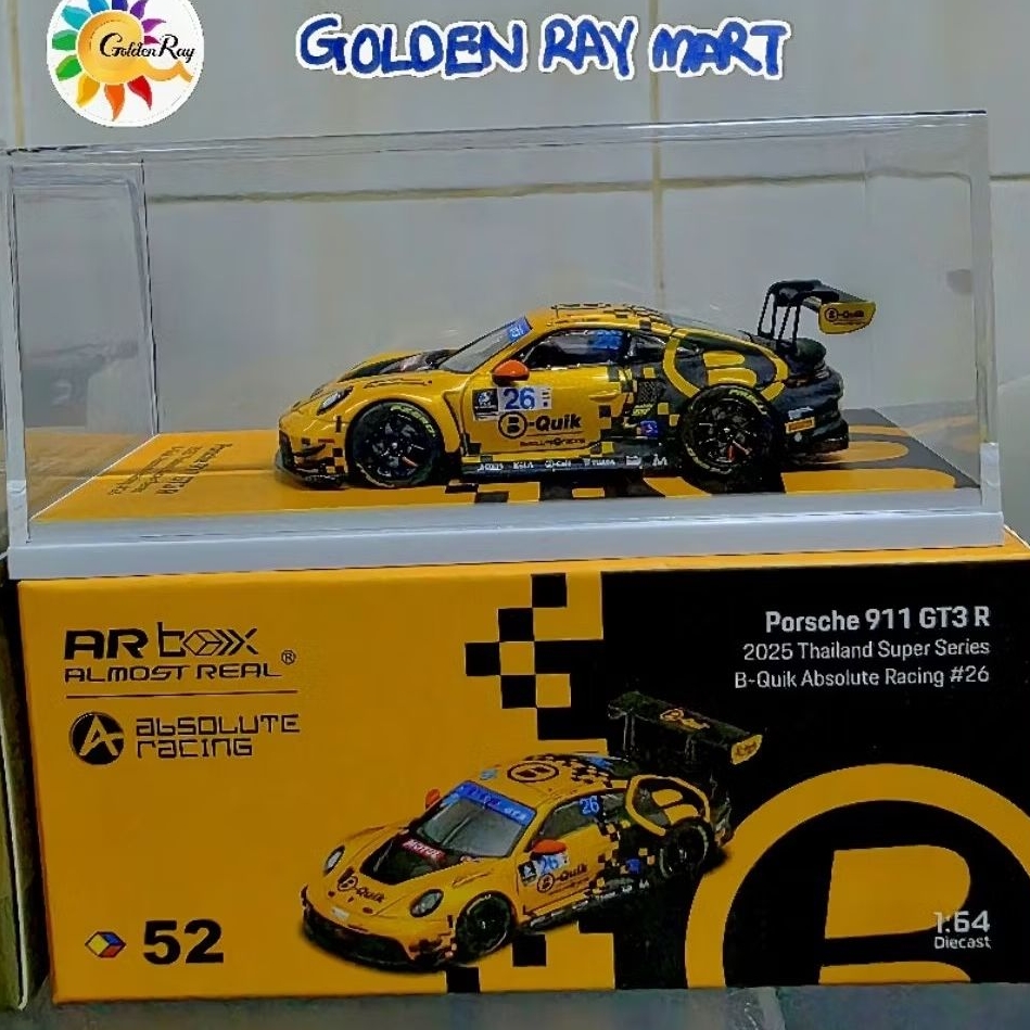 ALMOST REAL Porsche 911 GT3 R 2025 Super Series B-Quik Absolute Racing 26 1/64 DIECAST
