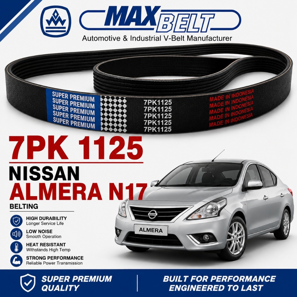 NISSAN Almera N17 2011-2019 MAXBELT Belting 7PK1125 / 7PK 1125