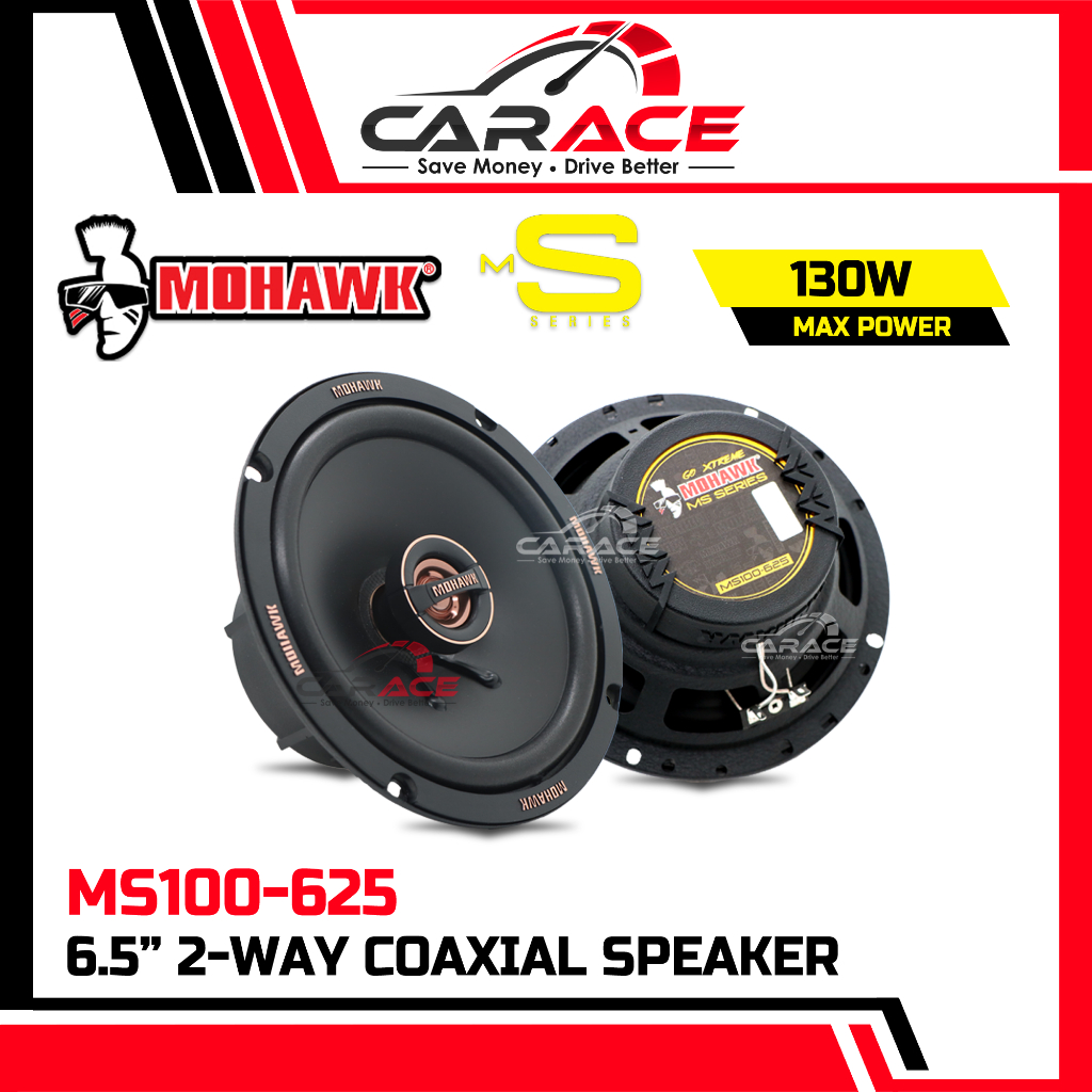 CARACE MOHAWK MS100-625 6.5 2-Way Coaxial Speaker 6.5 นิ้ว 2Way Speaker 140Watts 6.5" Car Speaker MO