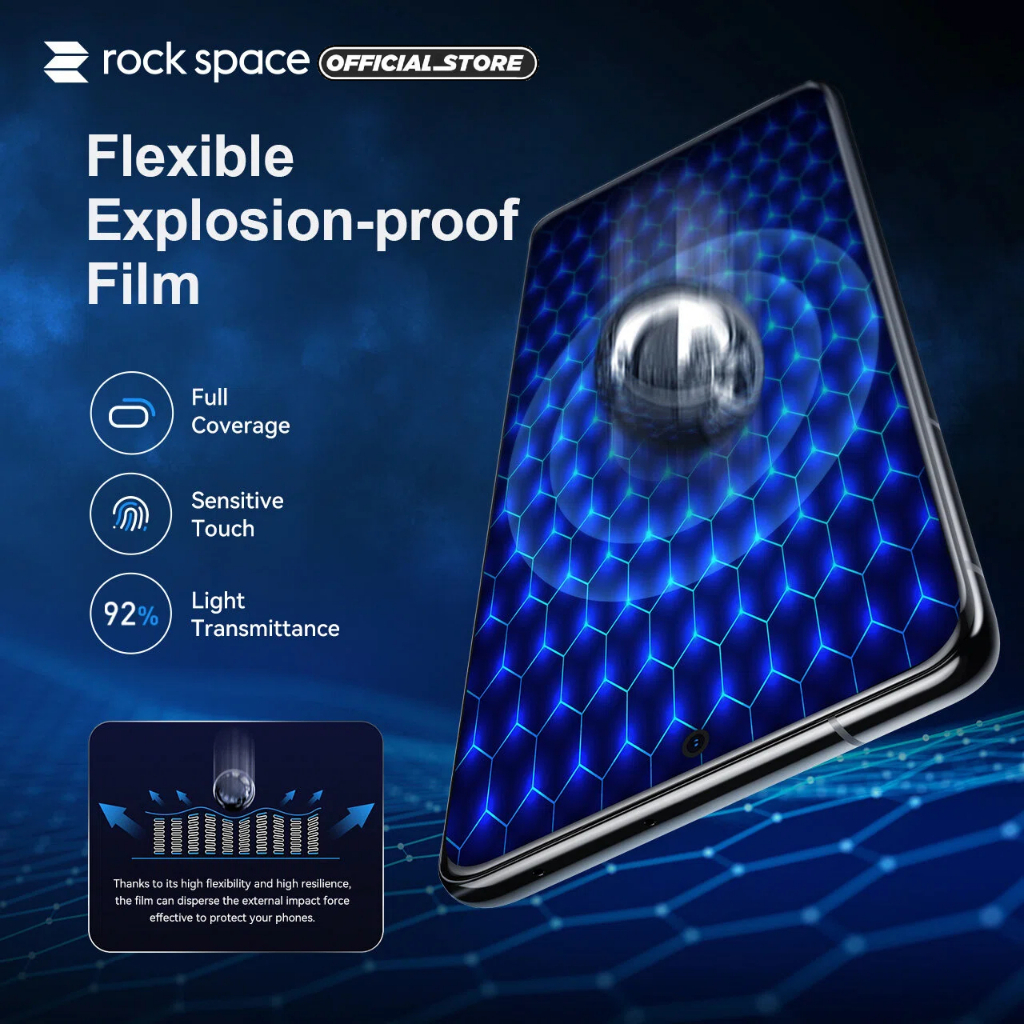 ฟิล์มกันรอยหน้าจอ Rock Space สําหรับฟิล์มกันระเบิด Xiaomi Redmi 17