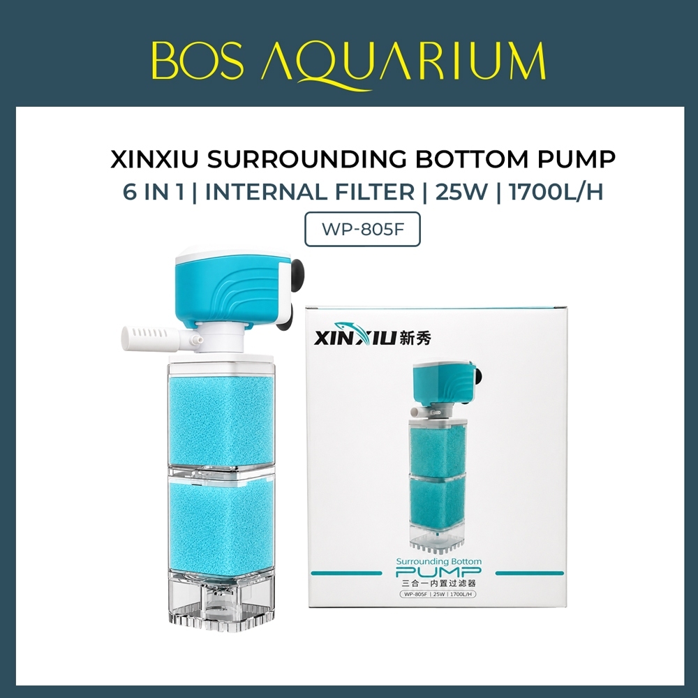 XINZIU 3 in 1 รอบด้านล่างปั๊มกรองภายใน 25W 1400L/H สําหรับ Aquarium WP-805F