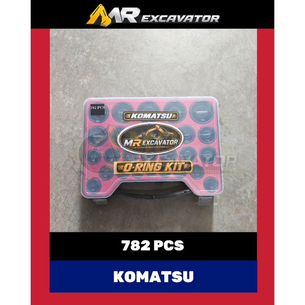 (782 ชิ้น) Komatsu PC120 PC200 PC300 Excavator O-Ring O Ring ORing Box Kit (1 กล่อง) Handle 神手 Excavation