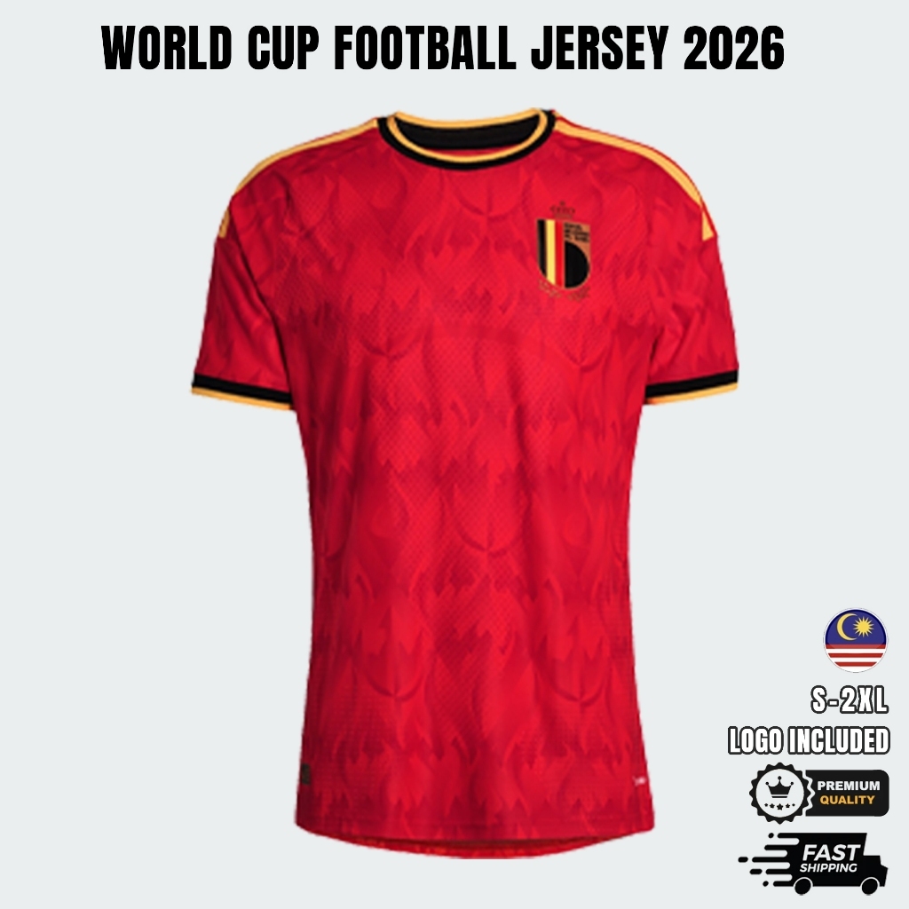 (AAA QUALITY) 25/26 Belgium_Home Fan Football Jersey S-2XL