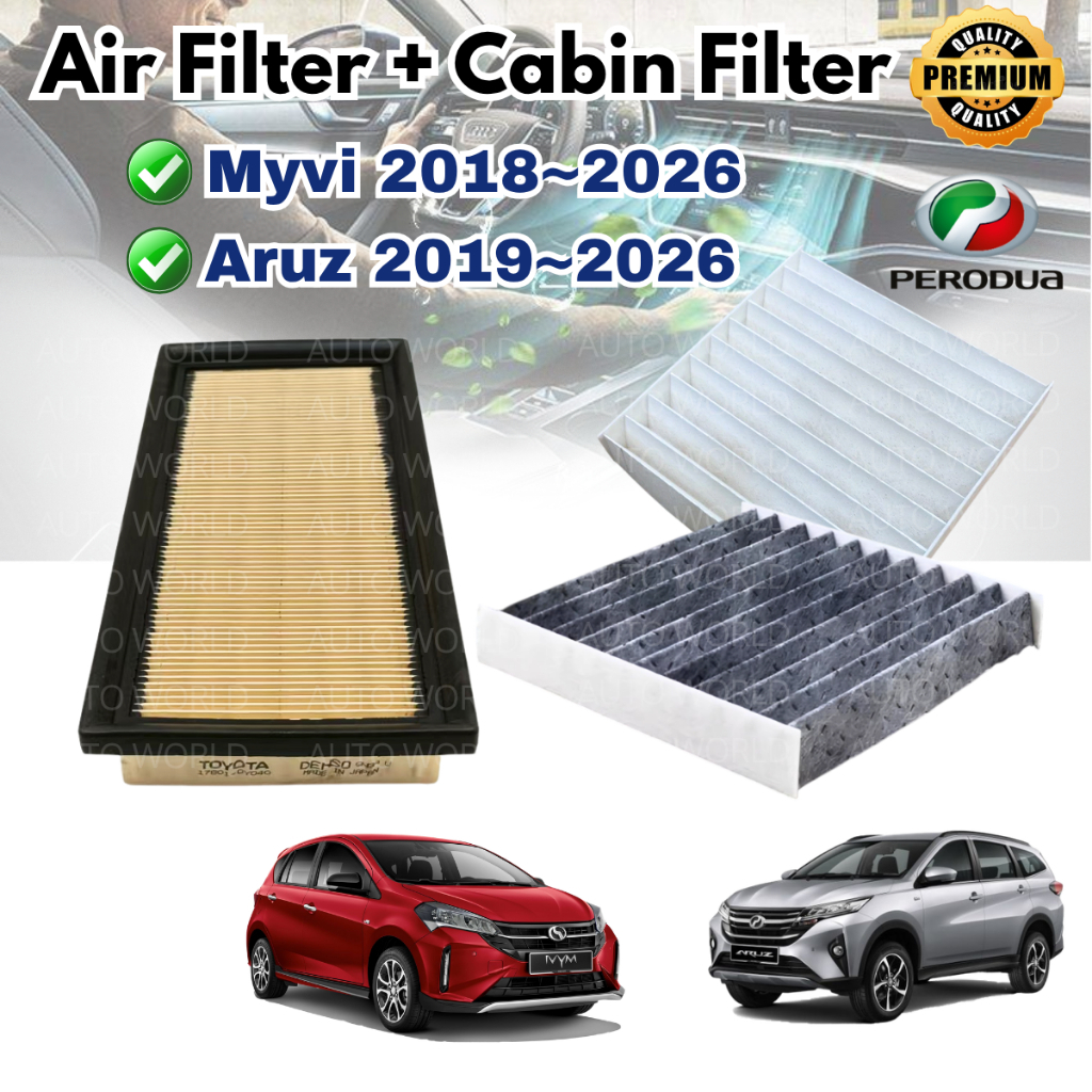 Denso กรองอากาศ Perodua Myvi 1.3 1.5 M800 / Perodua Aruz 1.5 17801-0Y050 17801- 0Y040