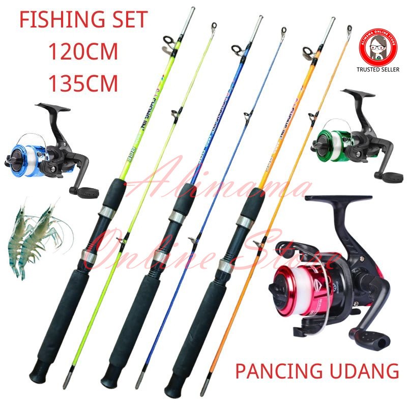 ROD PRAWN ROD SPINNING FISHING SET ROD JORAN PANCING IKAN UDANG GALAH IKAN SENSITIVE TIP ROD