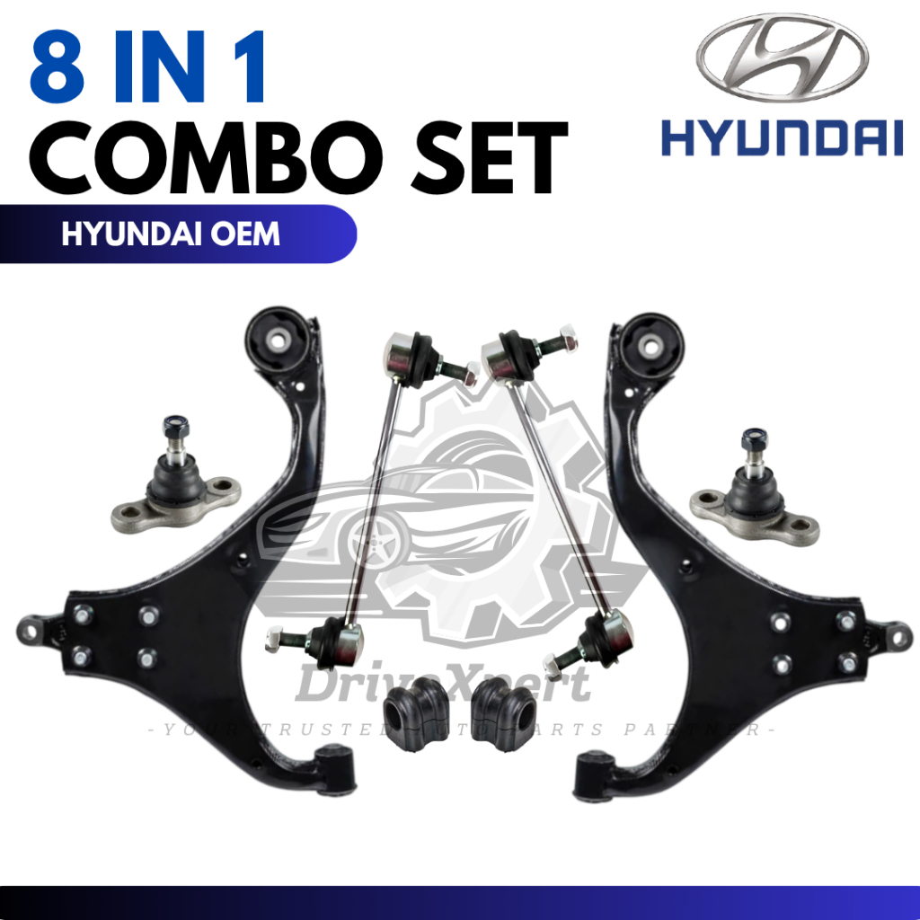 [8 IN 1] Front Lower Arm Ball Joint Stabilizer Link Bush - Hyundai Tucson JM 05 / Kia Sportage 05