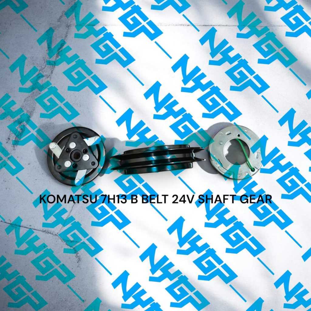 [MAGNET CLUTCH][ KOBELCO EXCAVATOR KOMATSU EXCAVATOR][ODM NEW][SANDEN 7H13 24V 1B BLET (SHAFT GEAR T