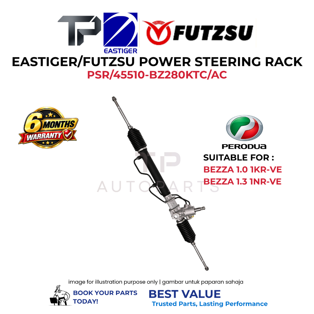 EASTIGER/FUTZSU POWER STEERING RACK PERODUA BEZZA 1.0 1KR-VE/ 1.3 1NR-VE (รับประกัน 6 เดือน)