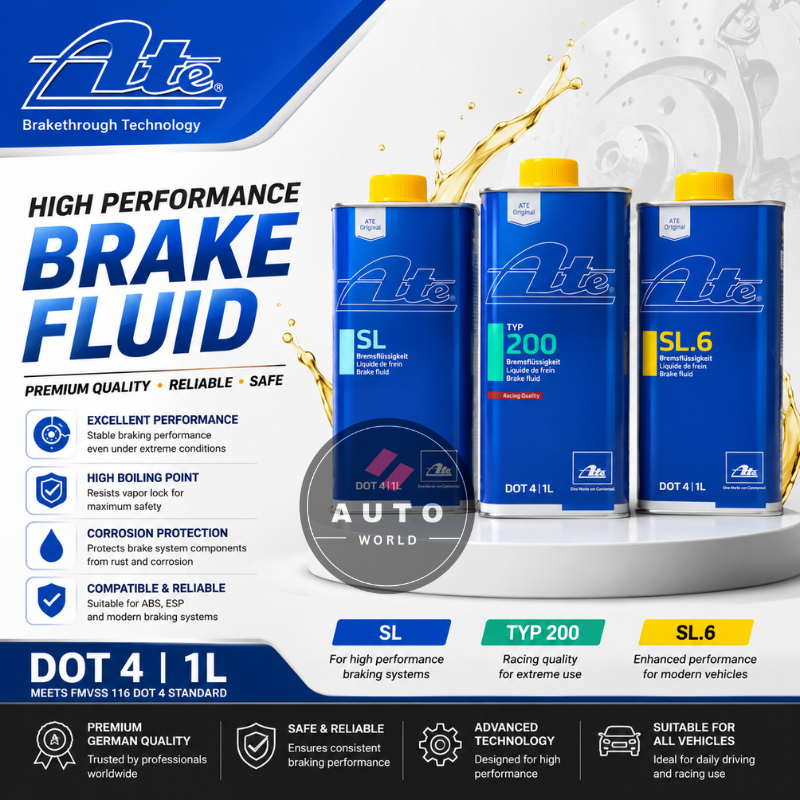 ATE น้ํามันเบรก (1L) DOT 4 SL / SL.6 / TYP 200 Racing น้ํามันเบรกคลัทช์