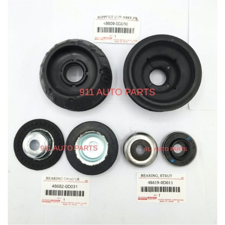 COMBO SET (6PCS) TOYOTA NCP93 YARIS NCP91 FRONT ABSORBER MOUNTING, BEARING, DAMPER (48609-0D050 4861