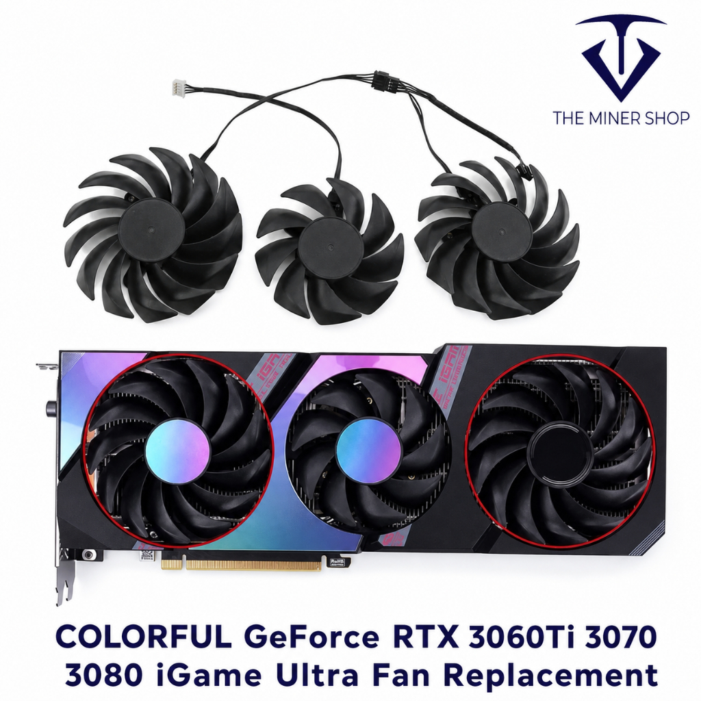 COLORFUL GeForce RTX 3060Ti 3070 3080 iGame Ultra เปลี่ยนพัดลม