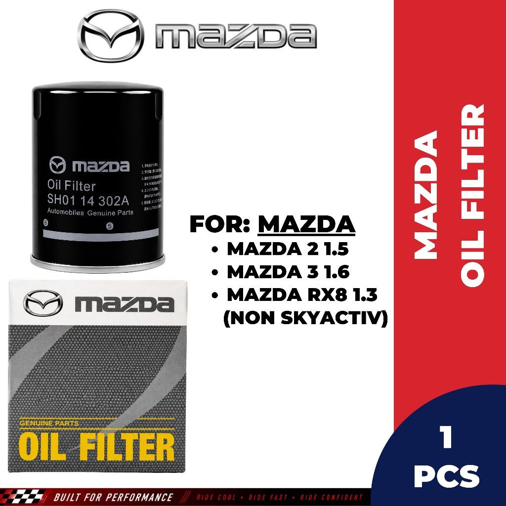 MAZDA กรองน้ํามันเครื่องสําหรับ Mazda 2/ 3/ RX8 Non Skyactiv (B6Y1-14-302A)