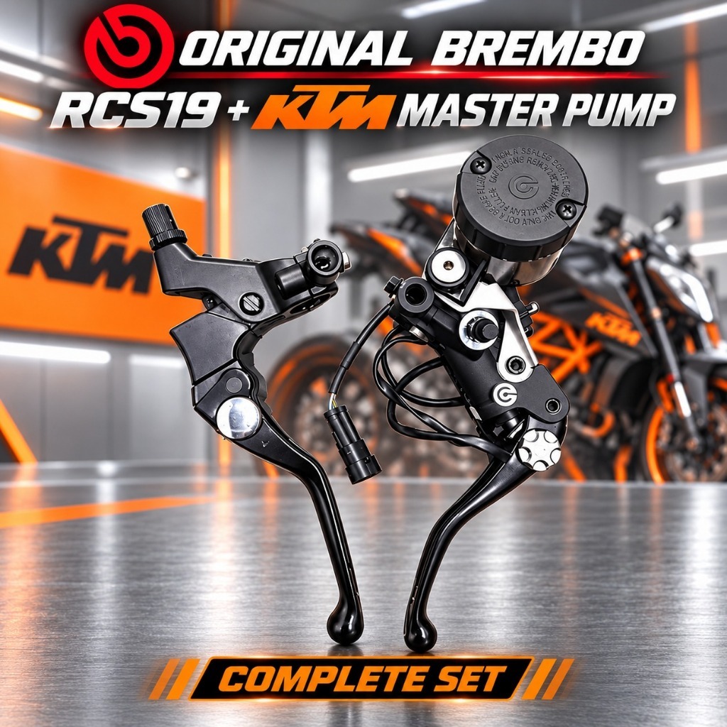 Brembo KTM Master Pump Rcs19 Corsa Corta Siap sedia ถัง + วงเล็บ PNP ชุด RCS15 RCS16 RCS17 RCS19 รถจ