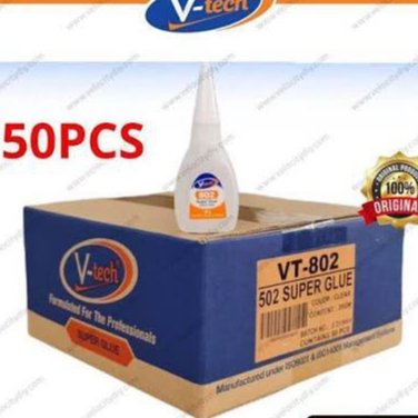 V-TECH VT-802 502 อุตสาหกรรม Ultra Fast Super Glur 50 ชิ้น/กล่อง 3 วินาทีกาว Heavy Duty VT802 VTECH