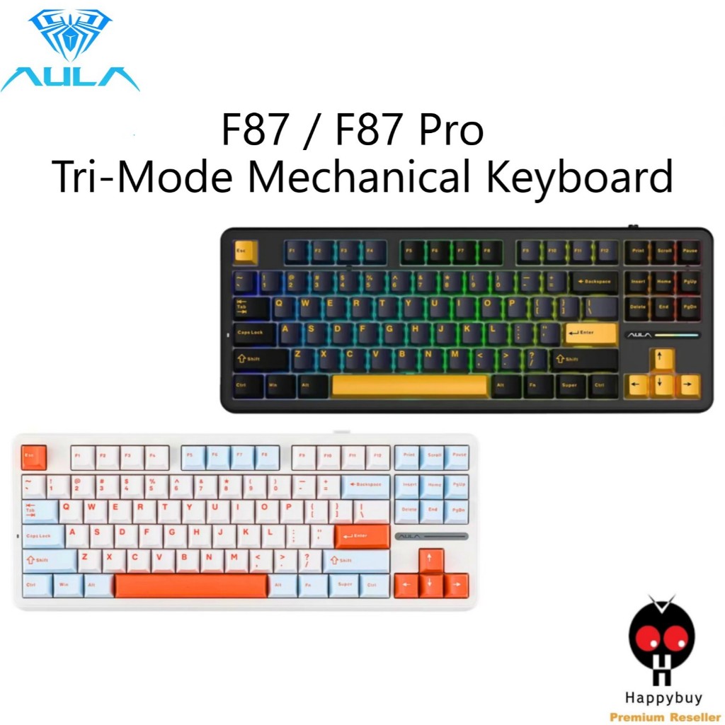 AULA F87 / F87pro 87Keys Tri-Mode RGB Mechanical Keyboard