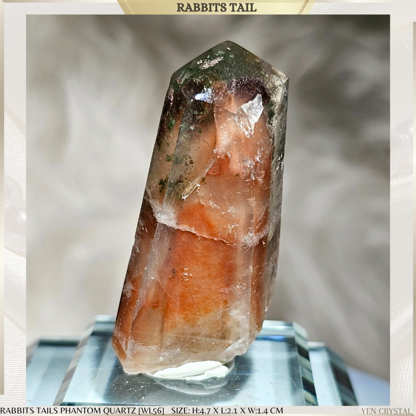 RABBITS HAIR PHANTOM QUARTZ จาก MADAGASCAR[WL56] *เกรดคุณภาพสูง* สายดิน, มั่งคั่งและอุดมสมบูรณ์