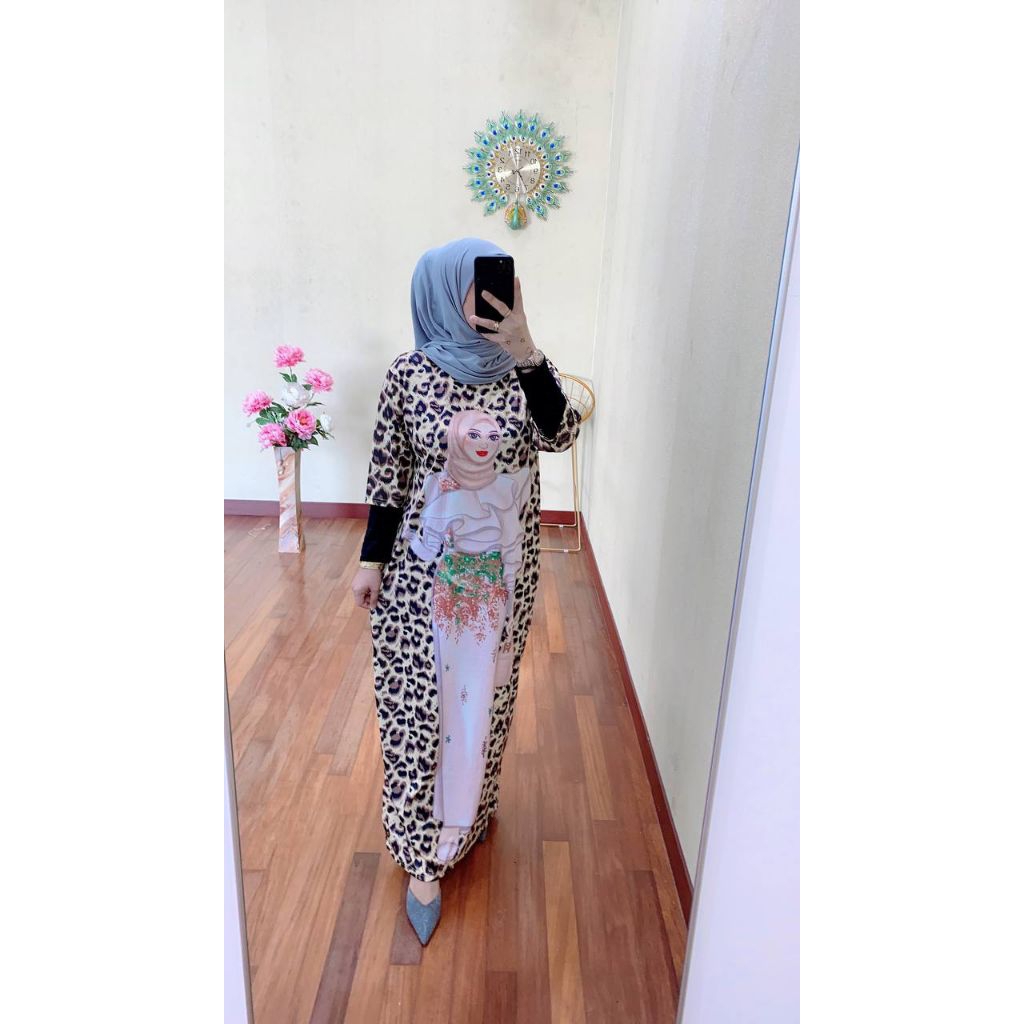 DRESS LEOPARD GIRL 3D FREE SIZE