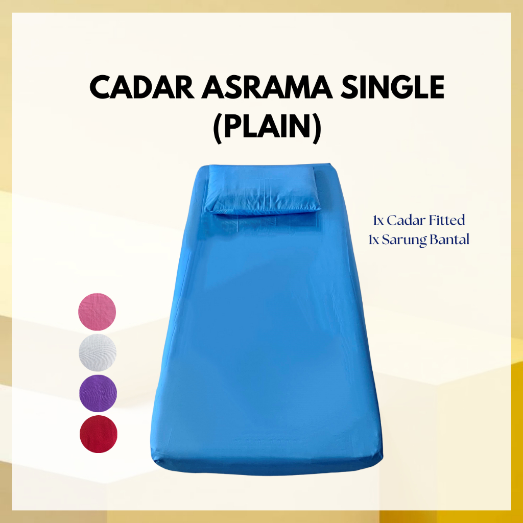 BEDSHEET CADAR SINGLE 3x6 ขนาด CADAR ASRAMA SINGLE PLAIN CADAR BUJAANG HOSTEL TAHFIZ