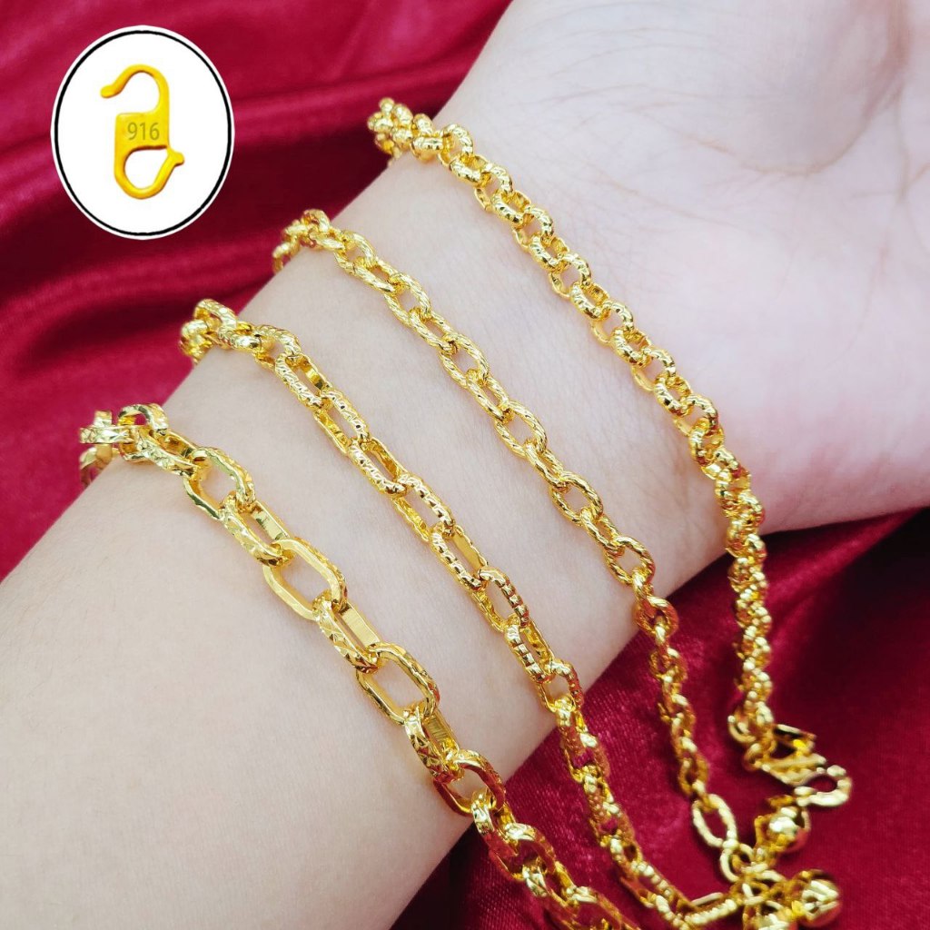 NEW Simple Paperclip Bracelet 24K Gold Plated Titanium Gold Bangkok Gold 2025 A16