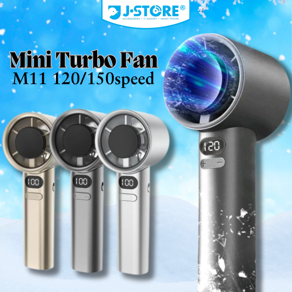 【Local shipment】Handheld Fan Portable Bladeless Mini Fan Recharable M11 120/150 Level Adjustment Wit