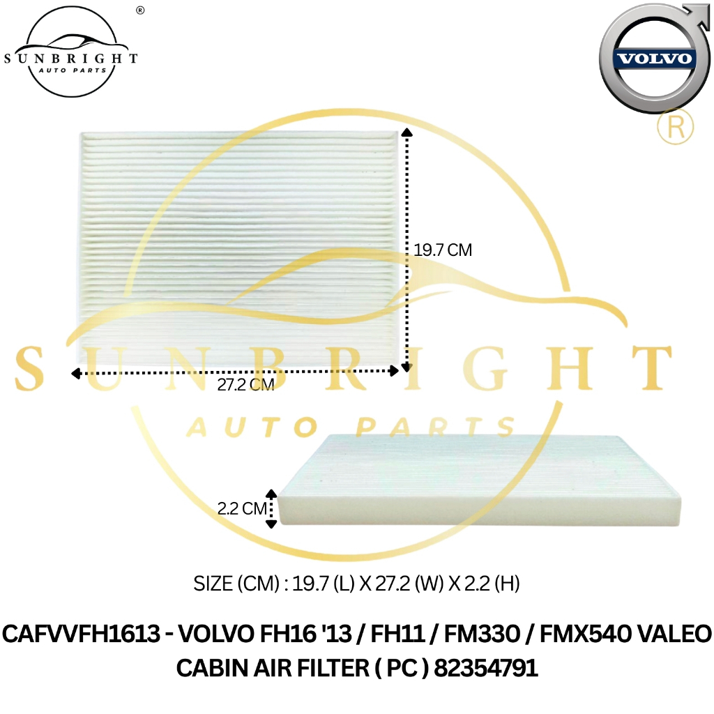 VOLVO FH16 13 / FH11 / FM330 / FMX540 VALEO CABIN AIR FILTER ( PC ) 82354791