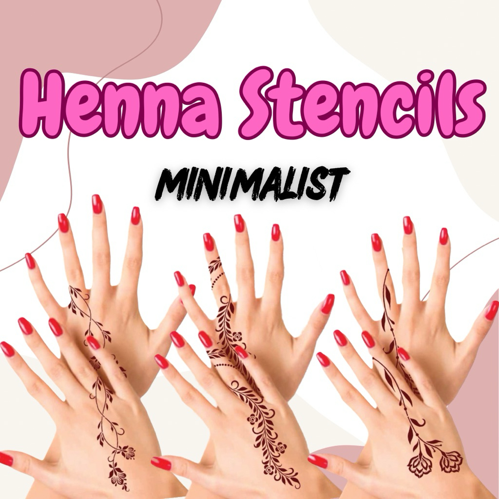 สติ๊กเกอร์ HENNA MINIMALIST สติ๊กเกอร์สําหรับคอลเลกชันใหม่ สติ๊กเกอร์ Diy Viral