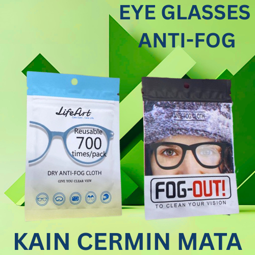 JS Vision ผ้าทําความสะอาดป้องกันหมอกแบบใช้ซ้ําได้ หมอกฟรี แว่นตา Kain Cermin Mata