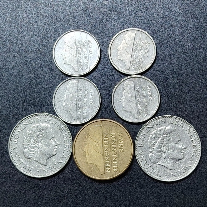 เนเธอร์แลนด์ A Set Of Coins 1967 -1991 ( 9 เหรียญ )