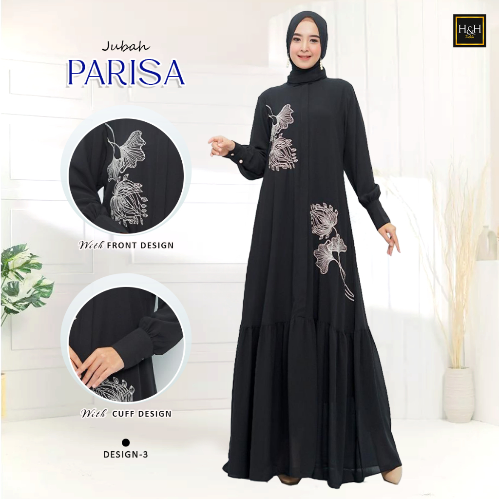 Jubah Parisa – หรูหราและสบายด้วยงานปักดอกไม้สุดพิเศษโดย H&H Exclusive