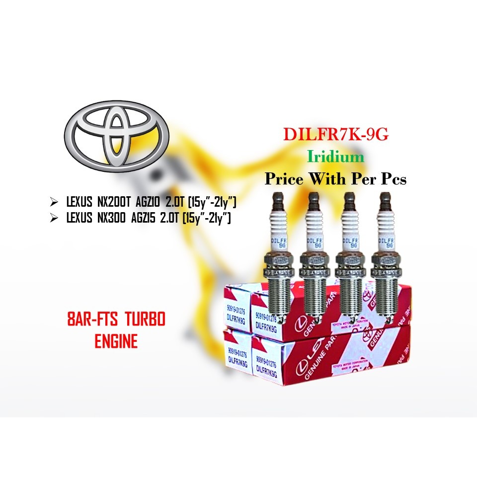 DILFR7K-9G หัวเทียนอิริเดียม - Lexus - NX200T AGZ10 NX300 AGZ15 2.0T TURBO 8AR-FTS ENGINE