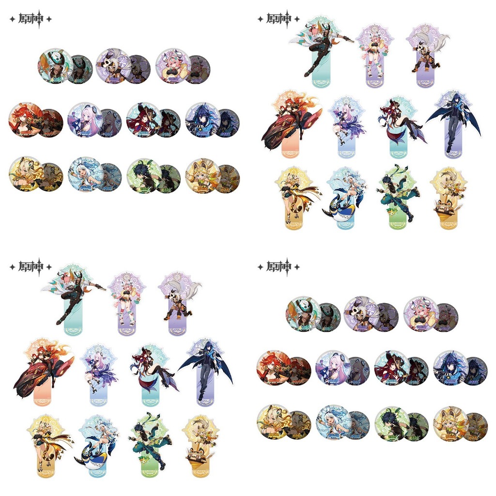 Jenshin Impact Natlan - ป้ายขาตั้งอะคริลิคเรืองแสงใน Dark Ifa Splash Art Mavuika Ororon Kinich ซีรีย