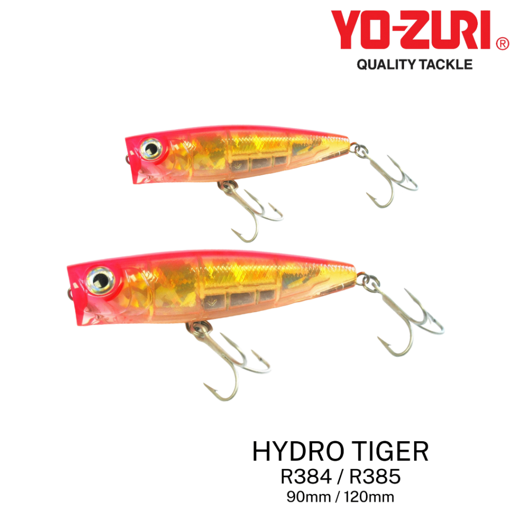 YOZURI - HYDRO TIGER 90mm/120mm R384/R385 FLOATING POPPING FISHING LURE (จํากัด)