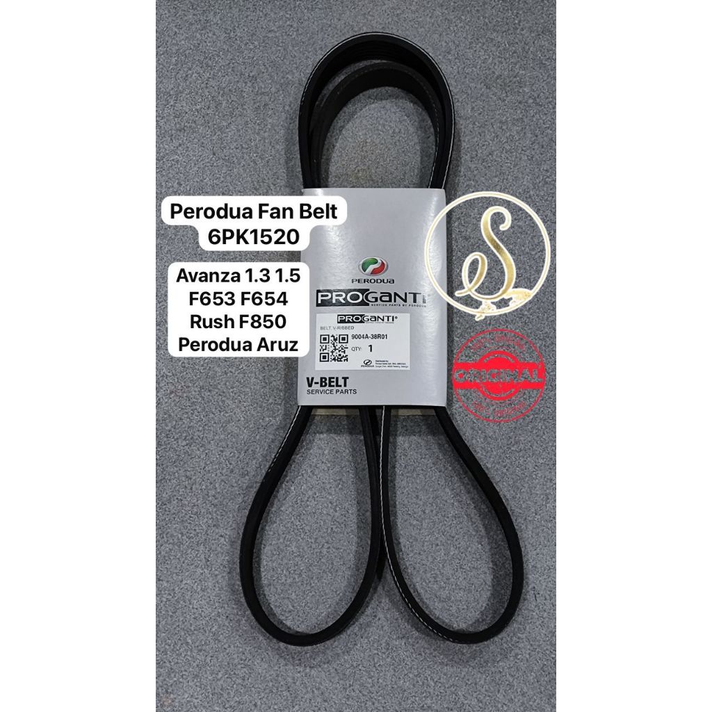 PROGANTI PERODUA ARUZ TOYOTA AVANZA RUSH 1.3 1.5 F653 F654 เข็มขัดพัดลม 6PK1520 9004A-38R01 9004A-91