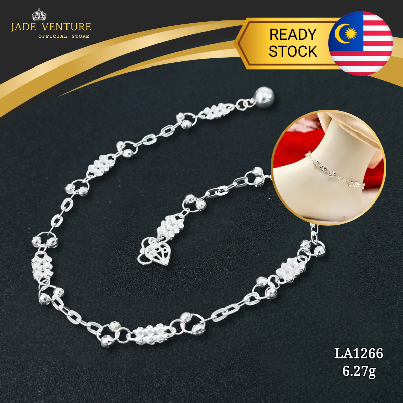JV 925 เงินผู้ใหญ่ Anklet / Gelang perak kaki ผู้ใหญ่ FASHION DESIGN 925 เงินขนาดใหญ่脚链 (สูง)