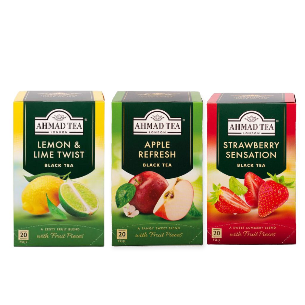 Ahmad Tea London Fruit Tea 20s – Strawberry, Apple, Lemon & Lime | ฮาลาล | นําเข้า นําเข้า