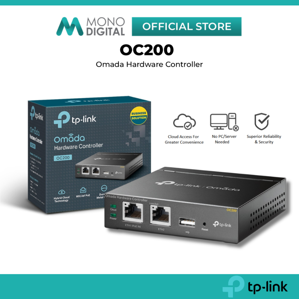 TP-LINK OC200 CLOUD OMADA HARDWARE คอนโทรลเลอร์ WI-FI NETWORK MANAGEMENT (OMADA ACCESS POINT / สวิตช