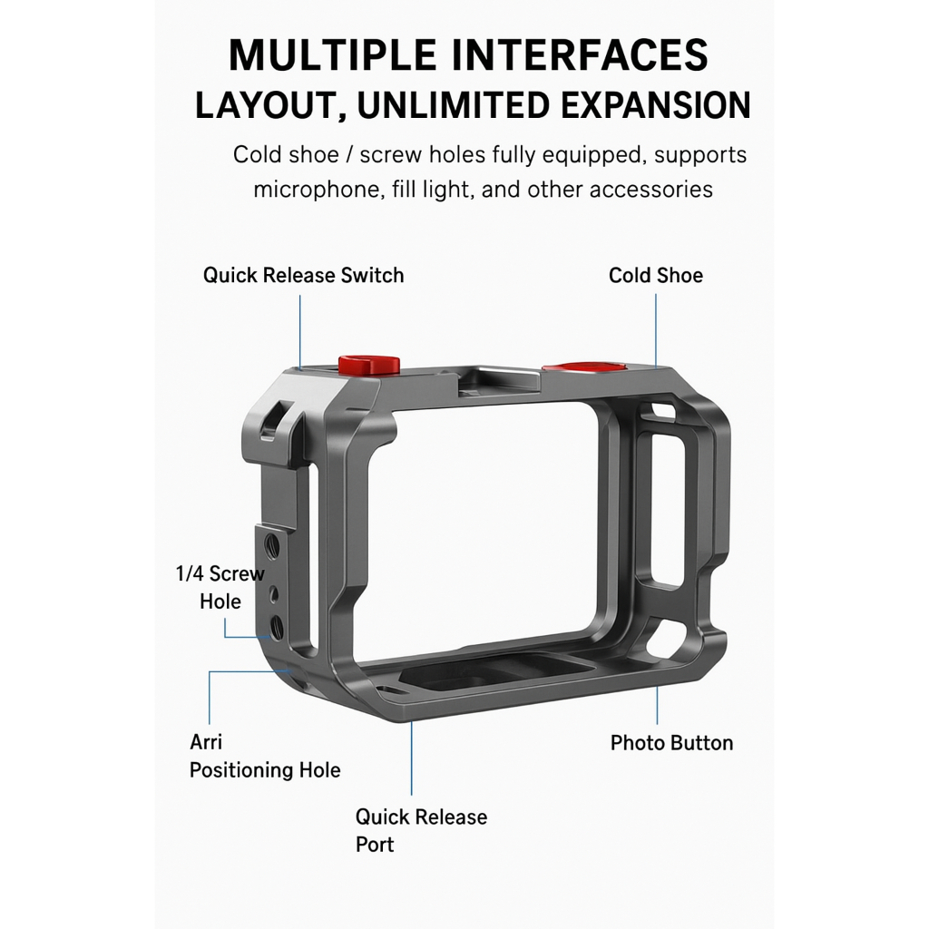 U88-METAL CAGE สําหรับ INSTA360 ULTRA/ ULTRA CASE/ INSTA360 ULTRA QUICK RELEASE