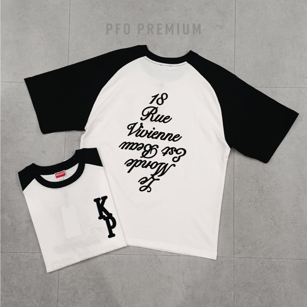 KZ Varsity Contrast 18 Rue Vivnne Flocked Logo Tee